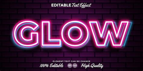 Premium Vector | Glow Text Effect