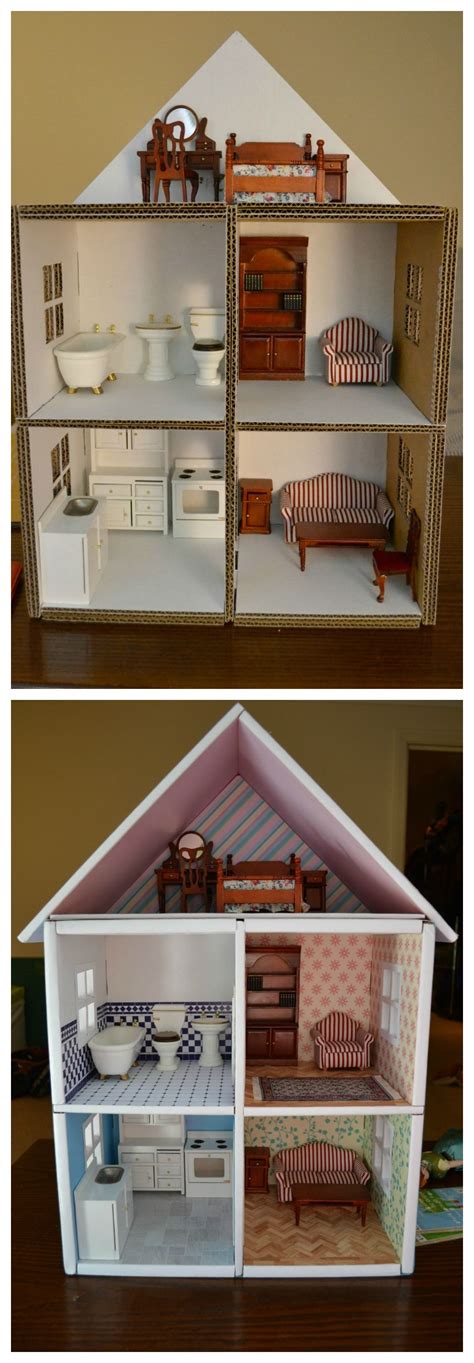 Diy Cardboard Dollhouse Plans