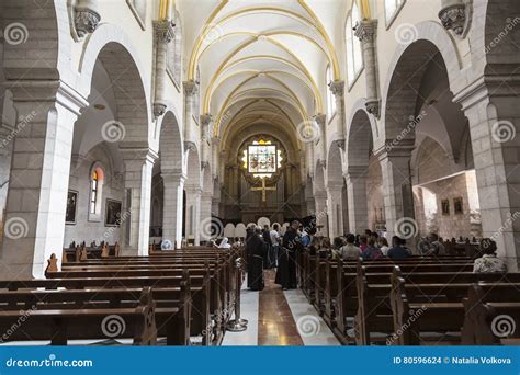 Interior of Church of St. Catherine in Bethlehem Editorial Stock Image ...