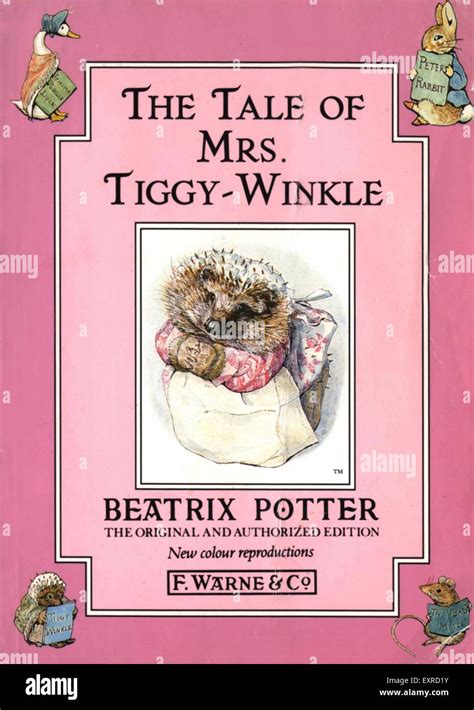 1990s UK The Tale Of Mrs Tiggy-Winkle by Beatrix Potter Book Cover Stock Photo - Alamy