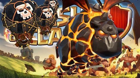 Lava hound attack - Clash of clans(best lava hound strategy)Th9 - YouTube