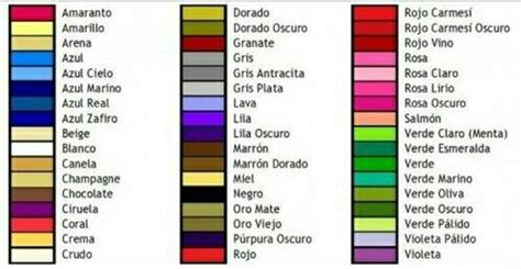 Bonito fricción vender todos los nombre de los colores Señal ...