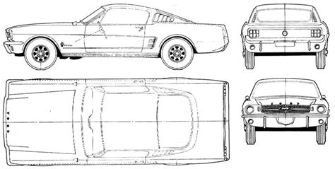 Blueprint of a ford mustang | Ford mustang, Ford mustang 1965, Mustang fastback