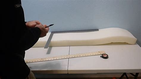 How to cut replacement foam for cushions - YouTube