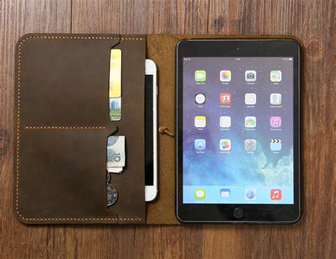 Personalized real leather iPad mini case cover – DMleather