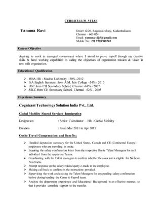 CURRICULUM VITAE - HR | PDF | Free Download