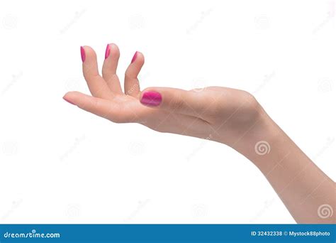 Hand Gesture. Close-up Of Female Hand Gesturing While Isolated O Stock ...