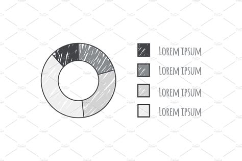 Sketch of Pie Diagram Data Vector | Vector Graphics ~ Creative Market