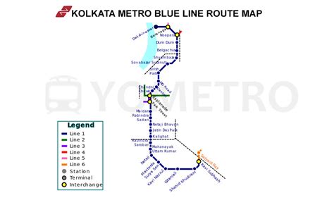 Kolkata Metro Map 2024, Stations & Metro Lines Maps - YoMetro