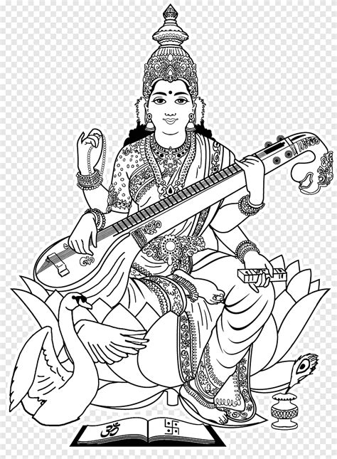 Saraswathi Devi Drawing