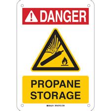 DANGER Propane Storage Sign - Brady Part: 140872 | Brady | BradyCanada.ca