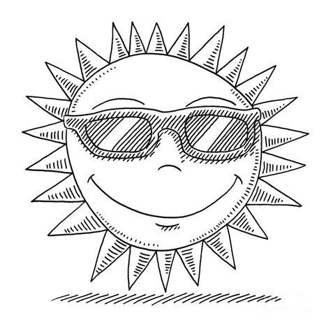 Cartoon Sun With Sunglasses