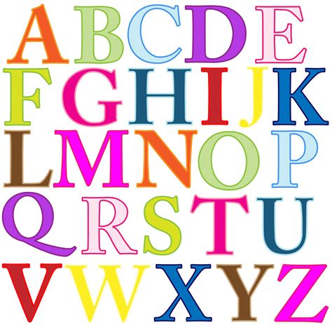 Lettere alfabeto colorato Immagine gratis - Public Domain Pictures