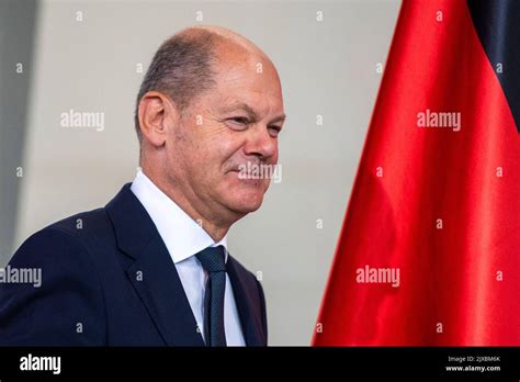 Berlin, Germany. 06th Sep, 2022. Chancellor Olaf Scholz (SPD) attends a reception for the ...