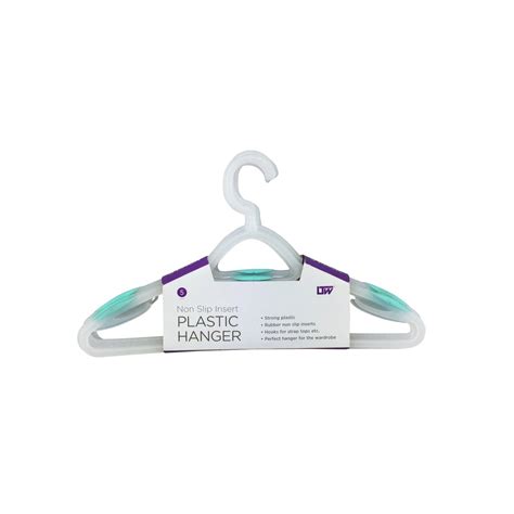 Non-Slip Plastic Coat Hangers 5 Pack White | Soko & Co