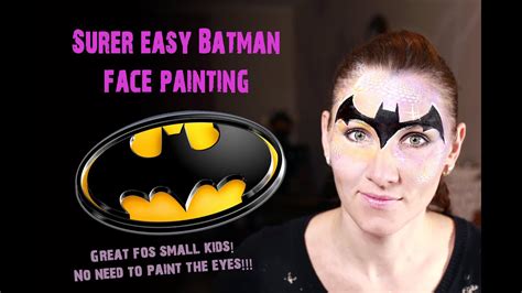 Super easy and fast Batman face painting tutorial - YouTube