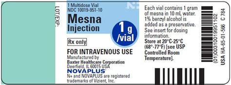 Mesna - FDA prescribing information, side effects and uses