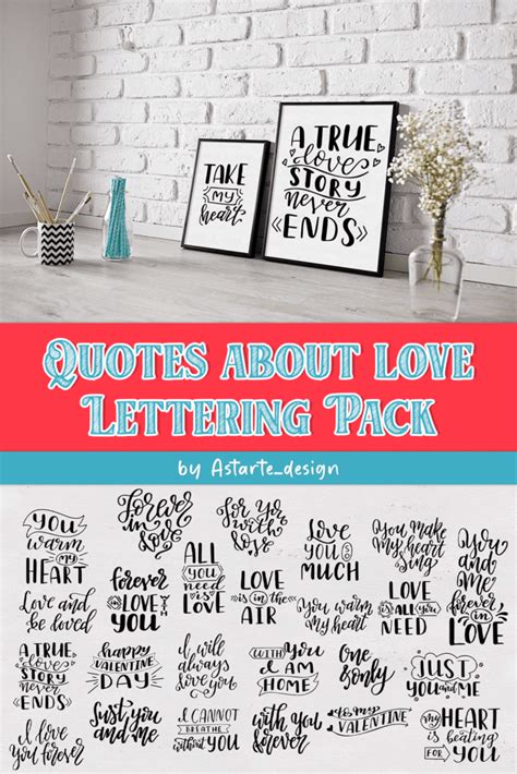 Quotes About Love - Lettering Pack – MasterBundles