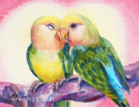 Love Birds Painting at PaintingValley.com | Explore collection of Love ...