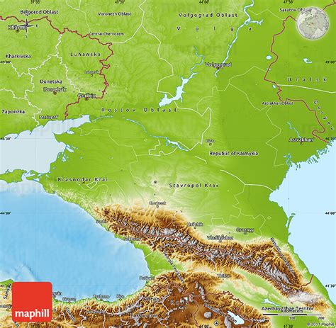 Caucasus Mountains Map