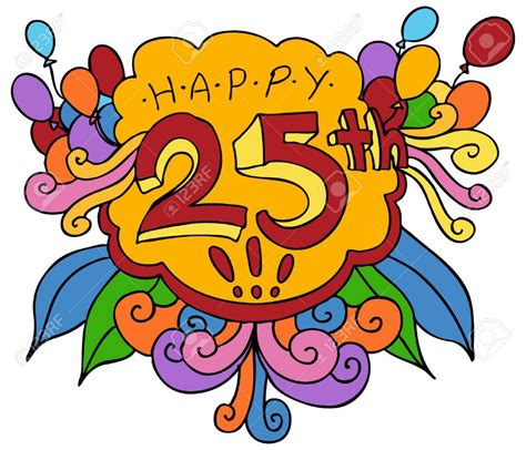 Happy 25th Birthday Printable Card - Printable Templates Free