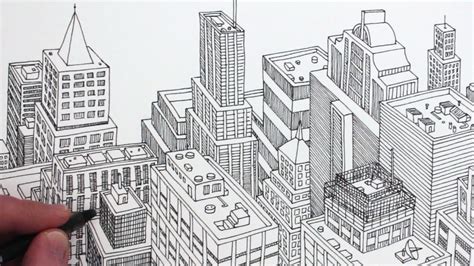 How to Draw a City in 3D: Planometric Drawing - YouTube