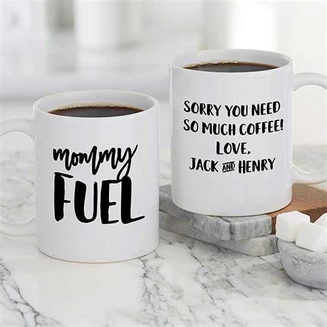 Mommy Fuel Personalized Funny Coffee Mugs for Mom