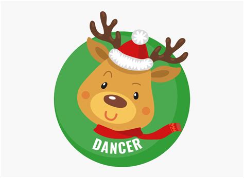 Dancer - Santa Claus Reindeer Names Png , Free Transparent Clipart ...