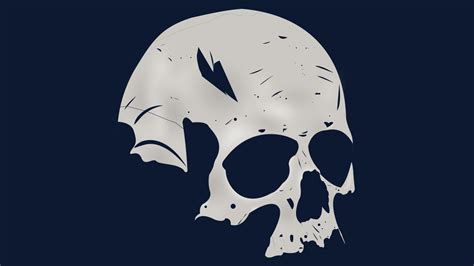 Wallpaper : skull, Skull Face, head, dead, death, artwork, minimalism, digital art, dark ...