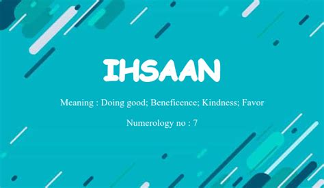 Ihsaan Name Meaning