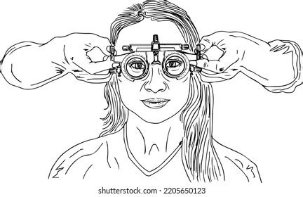 Ophthalmologist Eye Testing Frame Eye Doctor Stock Vector (Royalty Free) 2205650123 | Shutterstock