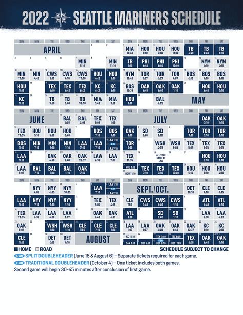 Mariners Schedule 2024 Home Games - Adara Annnora