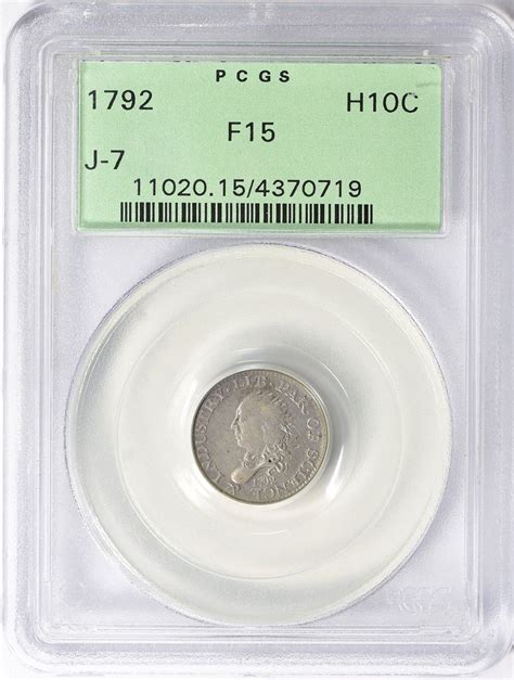 1792 Flowing Hair Half Dime J-7 PCGS F-15 OGH #1792 #flowing #hair # ...