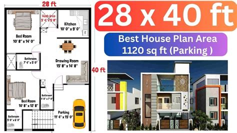 28x40 House Plan | 28x40 House Design | 28x40 House Plan With Garden | 28x40 East facing House ...