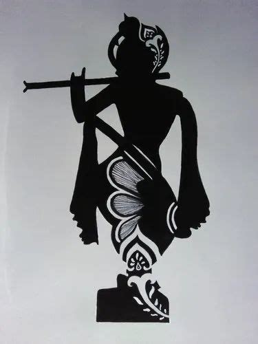 Shadow Shree Krishna painting, Water Color On Paper at best price in Kannauj