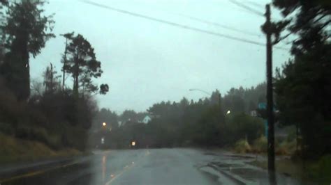 Driving Hwy 101 in Severe Storm Lincoln City Oregon - YouTube