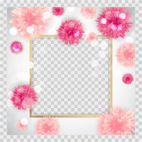 Cute Background with Frame and Flowers Collection 3503069 Vector Art at ...