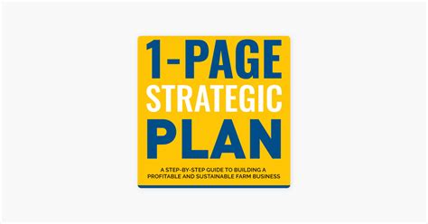 ‎1-Page Strategic Plan: A step-by-step guide to building a profitable ...