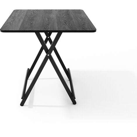 Black 70x70cm Folding Wooden Dining Table