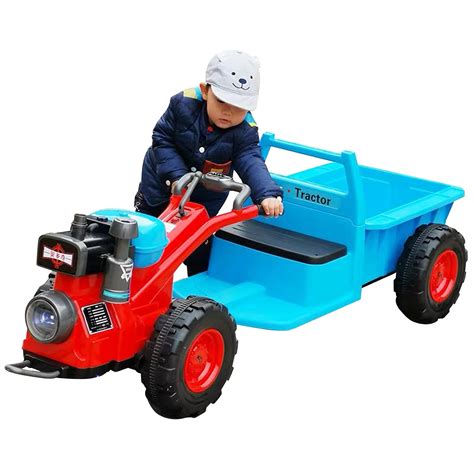 Buy Children's Walking Tractor,Ride on Tractor And Trailer, Electric ...