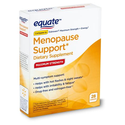 Equate Menopause Support Maximum Strength Dietary Supplement, 28 count ...