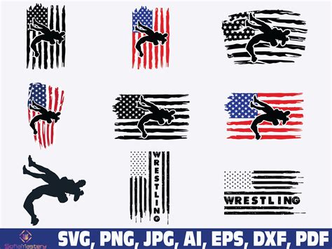 Wrestling SVG PNG Wrestling svg American Flag Wrestling Wrestle svg Wrestling usa flag svg ...