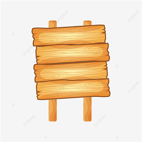 Realistic Wood Vector Hd PNG Images, Realistic Cartoon Wood Sign Design, Realistic, Wood, Sign ...