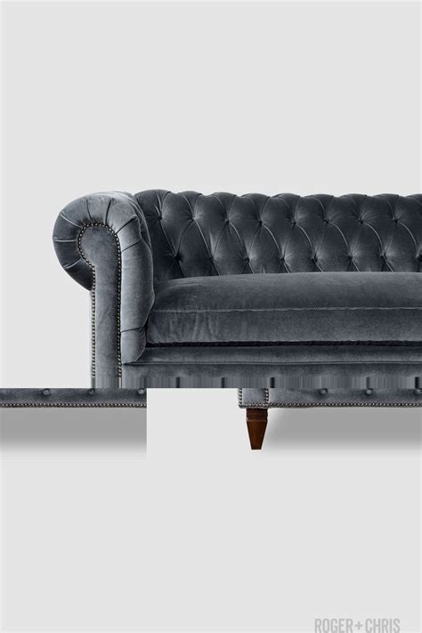 Grey velvet / so rich! Chesterfield Sofas, Armchairs, Sectionals, Sleepers | Leather, Fabric ...