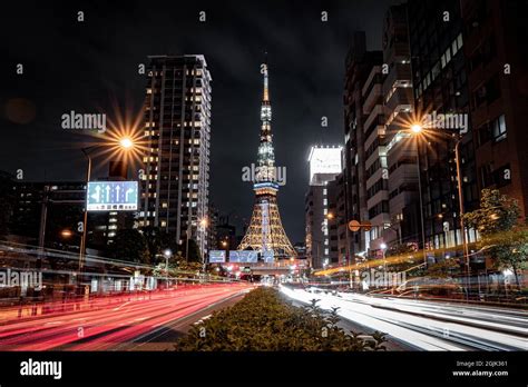 Tokyo Tower at Night Stock Photo - Alamy