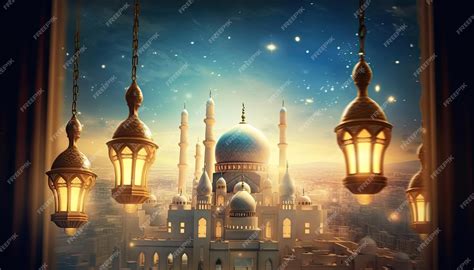 Premium AI Image | A mosque in the night