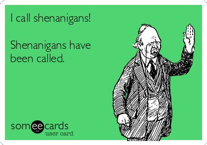 I call shenanigans! Shenanigans have been called. | Shenanigans, Someecards, Humor