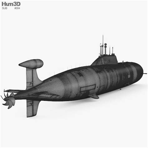 Akula-class submarine 3D model - Ship on Hum3D