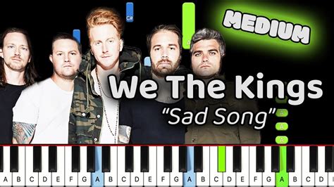 Sad Song Piano - How to Play We The Kings Sad Song Piano Tutorial ...