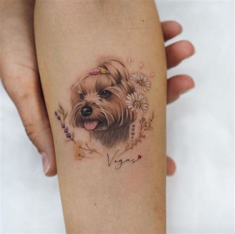 Sitting Dog Silhouette Tattoo